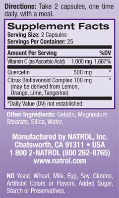 Σύμπλεγμα quercetin 500mg./50 καπάκια.