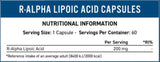 R-ALA 200 mg | R -alpha lipoic acid - 60 κάψουλες