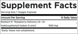 Razberi-K 500 mg/Κετόνες Raspberry Maximum Strength - 60 κάψουλες