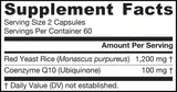 Κόκκινο ρύζι ζυμομύκητα 1200mg + coq10 100mg - κόκκινο ρύζι ζυμομύκητα + coenzyme q10 120 καπάκια