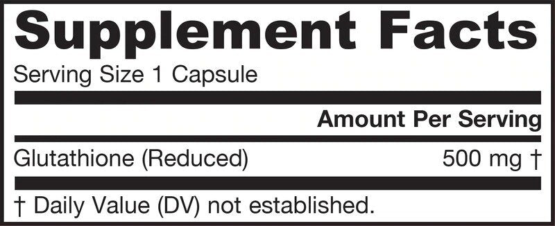 Μειωμένη γλουταθειόνη 500 mg - 60 κάψουλες