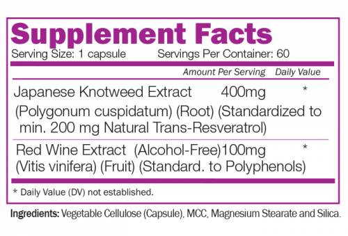 Resveratrol 200 mg - 60 κάψουλες
