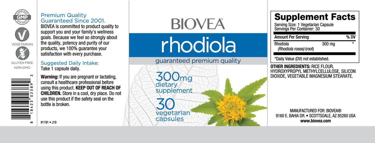 Rhodiola 300 mg/30 καπάκια