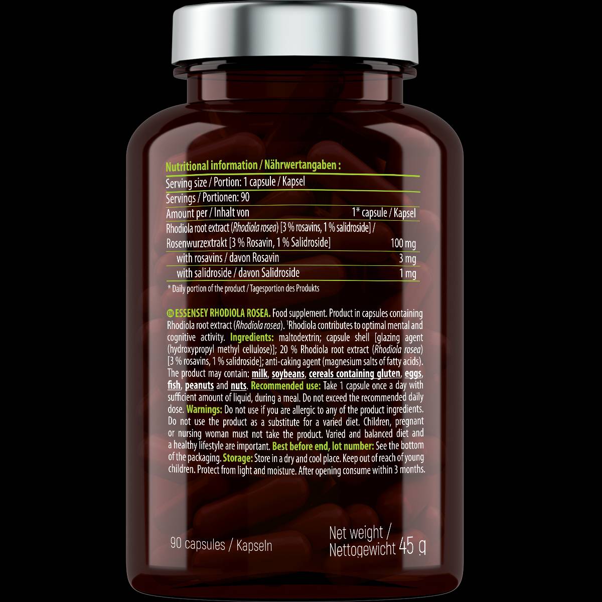 Rhodiola Rosea 100 mg - 90 κάψουλες