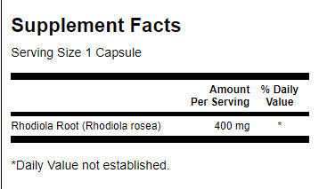 Ρίζα Rhodiola Rosea 400 mg - 100 κάψουλες