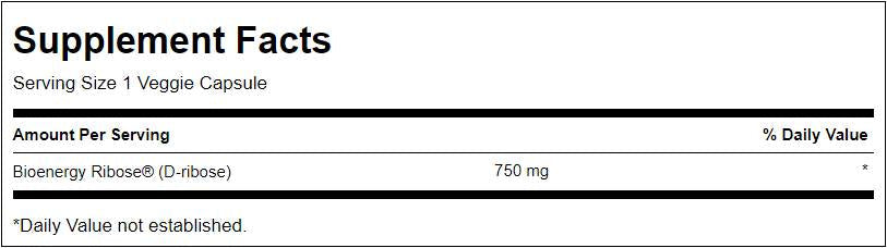 Ribose 750 mg - 60 κάψουλες