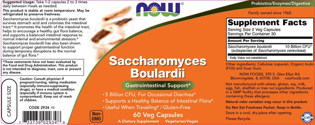 Saccharomyces Boulardii - 60 κάψουλες