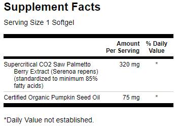 SAW Palmetto - Μέγιστη ισχύς 320 mg 60 κάψουλες πηκτής