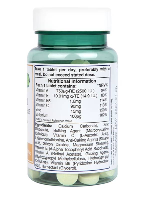 Selenium 100 mcg + ψευδάργυρο & vits a, c & e - 120 δισκία