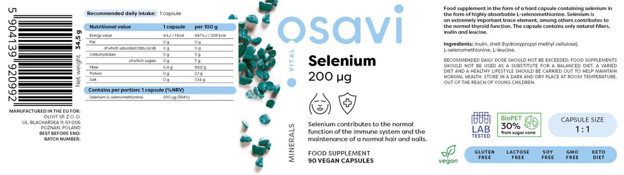 Σελήνιο 200 MCG - 180 κάψουλες