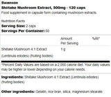 Shiitake Mushroom Extract 500 mg 120 κάψουλες