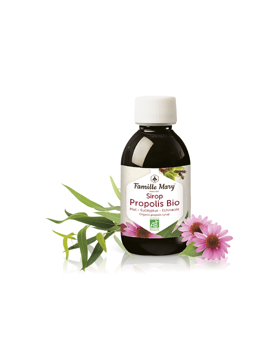 Sirop Propolis Bio (με μέλι, ευκαλύπτου και Echinacea), 150 ml famille Mary