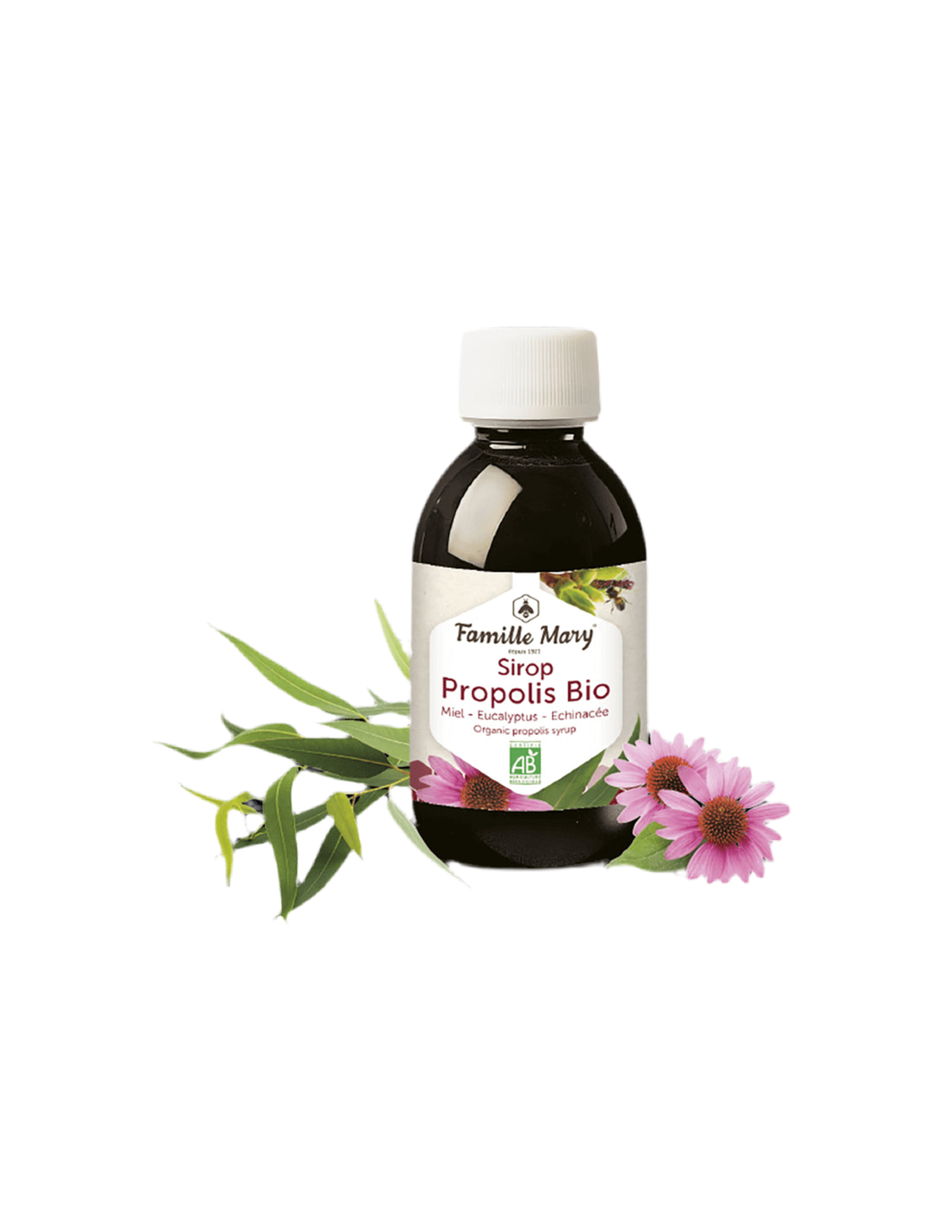 Sirop Propolis Bio (με μέλι, ευκαλύπτου και Echinacea), 150 ml famille Mary