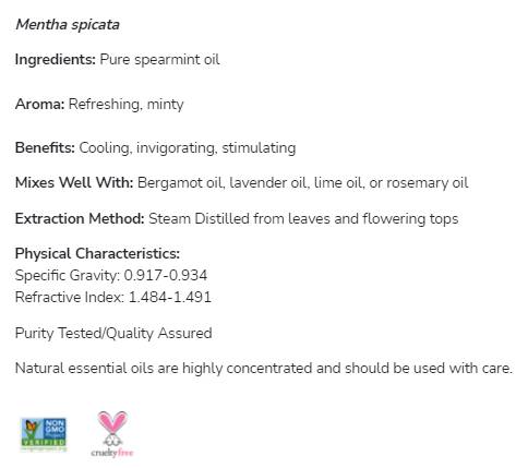 Λάδι Spearmint | 100% Pure Mentha Spicata - 30 ml