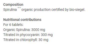 Σπιρουλίνα | Vegan Bio 500 mg - 100 δισκία