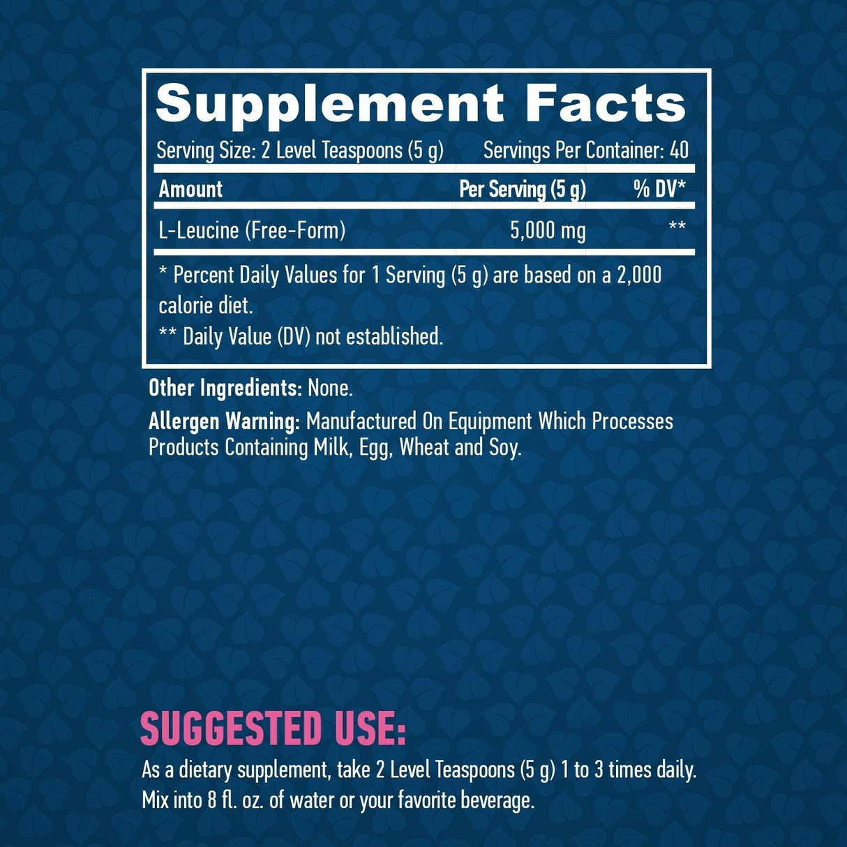 Αθλητισμός L-Leucine 200G. - 0,200 kg