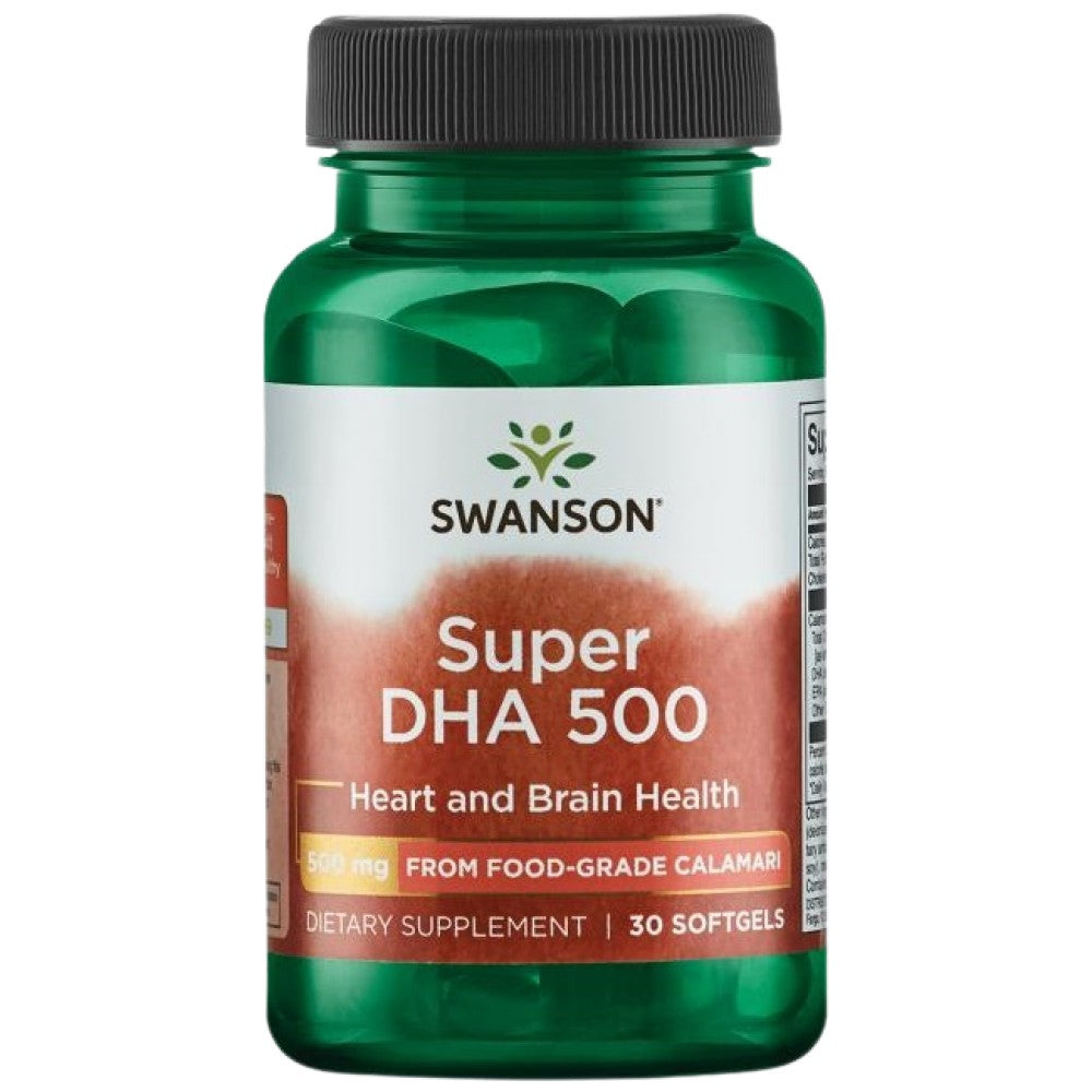 Super DHA 500 | Από Food-Grade Calamari 30 Gel κάψουλες