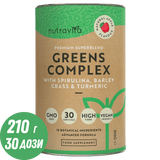 Σύμπλεγμα Super Greens (18 δραστικά συστατικά) 200 γρ. <tc>Nutravita</tc>