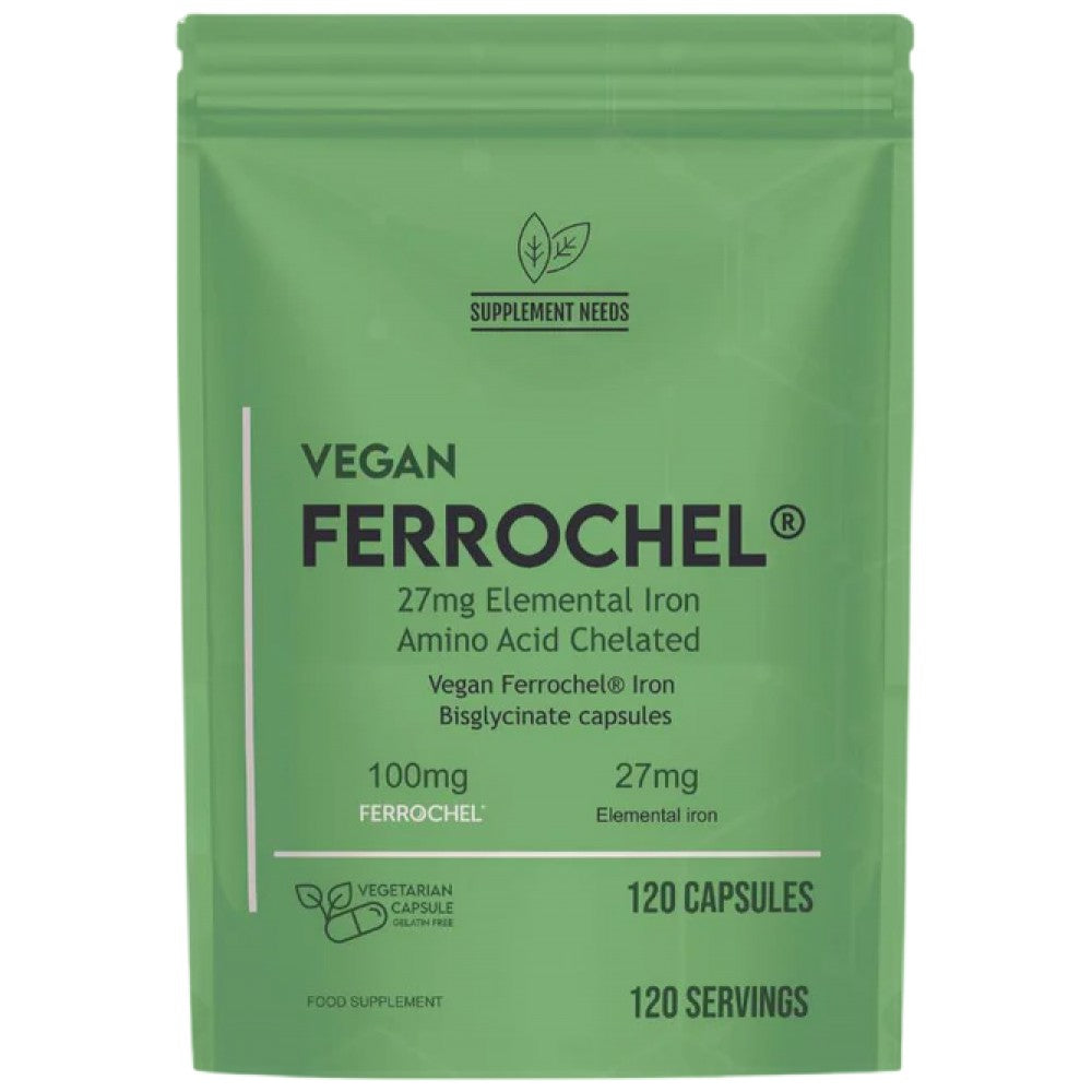 Vegan Ferrochel | Χηλικό σίδερο 27 mg - 120 κάψουλες