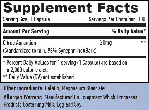 Synephrine 20mg./100 καπάκια.