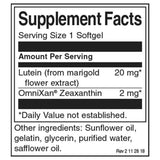 Συνεργιστική υγεία των ματιών Lutein & zeaxanthin 22 mg - 60 κάψουλες πηκτής
