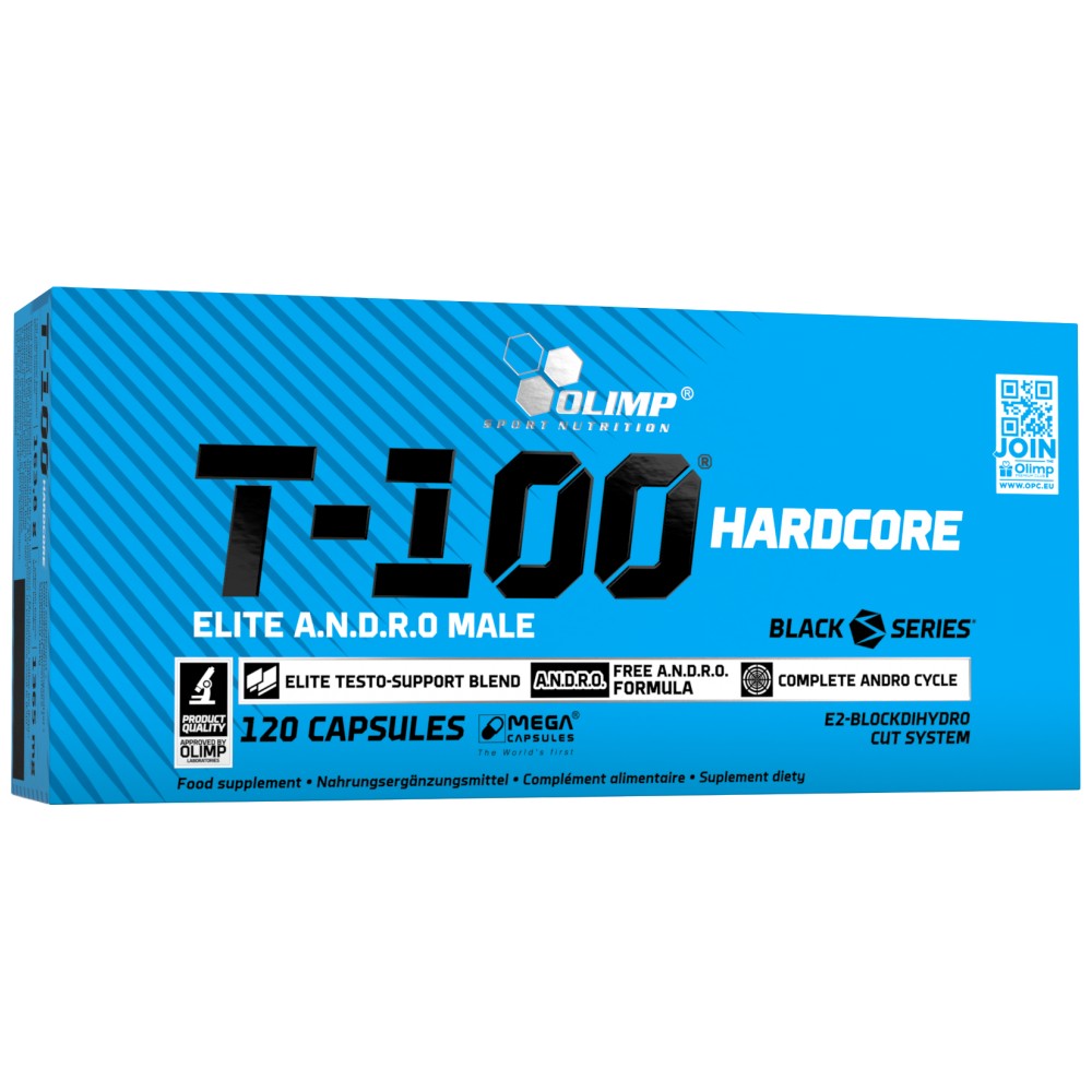 T-100 Hardcore Elite ANDRO Male - 120 κάψουλες