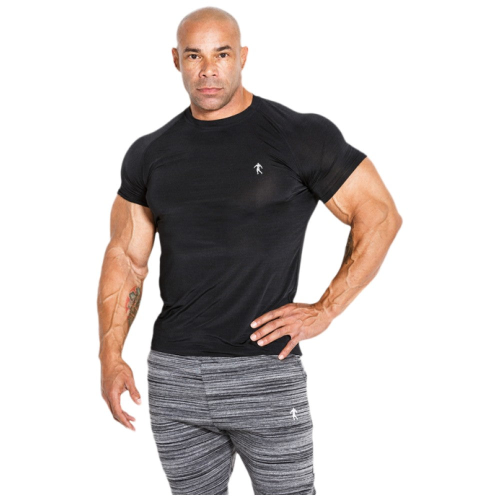 Ανδρικό μπλουζάκι με κοντό μανίκι/T-shirt 01 LM Compression Black
