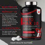 TESTOMAX™ 2.0 /210 κάψουλες, 105 ημέρες/ με Ashwagandha KSM 66®, CoQ10 &amp; Maca Root <tc>Nutravita</tc>