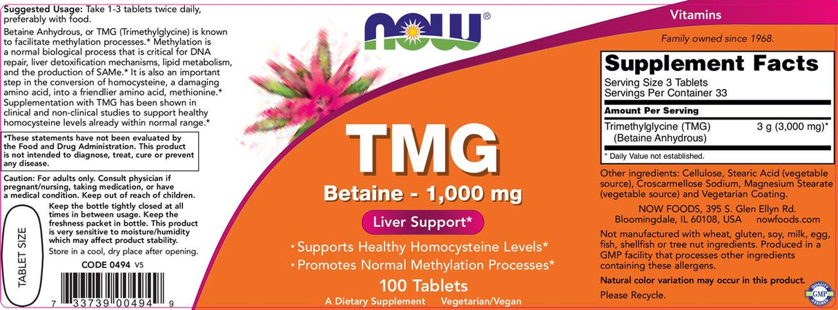 TMG 1000 mg - 100 δισκία