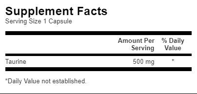 Ταυρίνη 500 mg - 100 κάψουλες