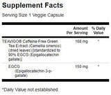 Teavigo Green Tea Extract 90% EGCG 30 κάψουλες