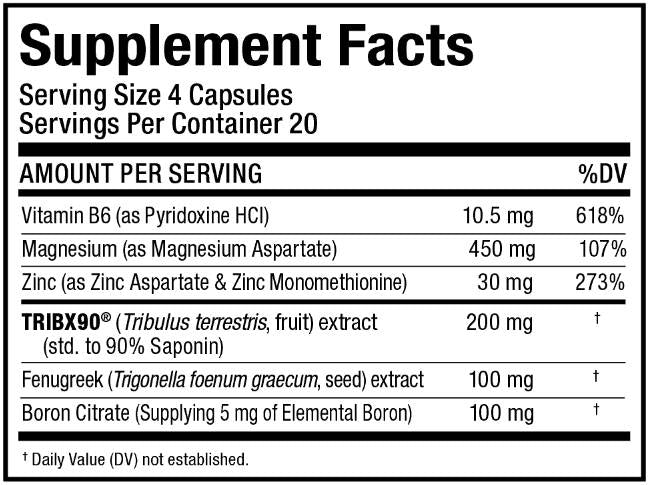 TestoFX Sport | με TribX90 + Fenugreek - 80 κάψουλες