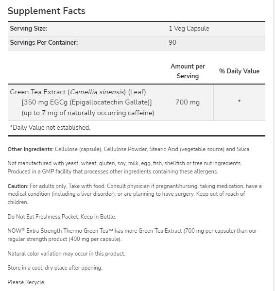 Thermo Green Tea ™ | Επιπλέον δύναμη - 90 κάψουλες