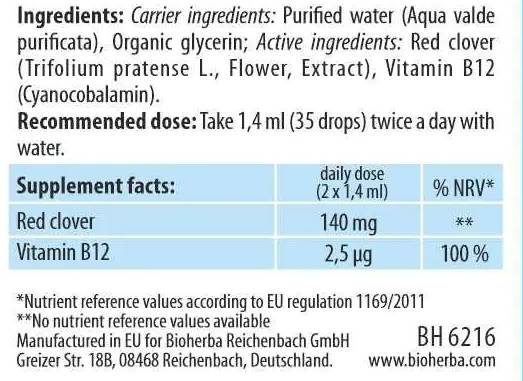 Red Clover Tincture - 50 ml - Nutra Best Europe