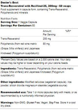 Trans-resveratrol 200 mg | με resvinol -25 - 60 κάψουλες