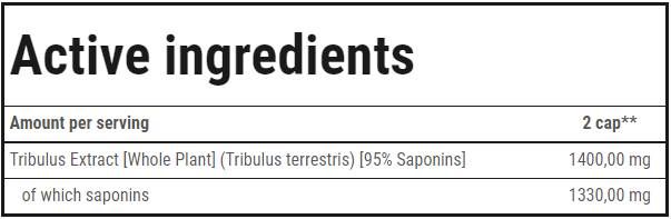 Tribulon Black - Tribulus Terrestris 95% | Ultimate Men's Formula - 120 κάψουλες