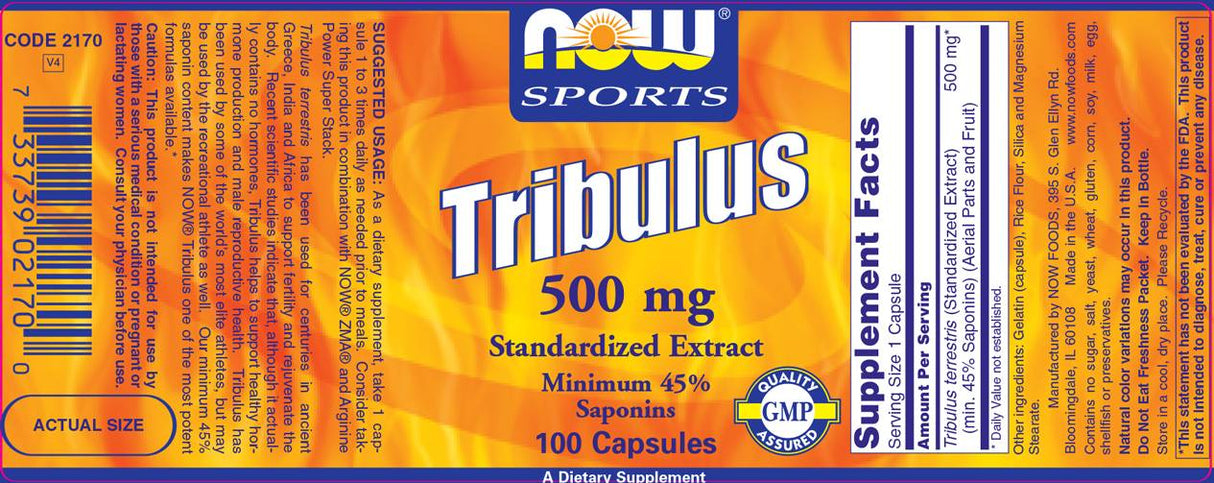 Tribulus 500 mg - 100 κάψουλες