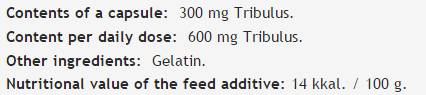 Tribulus Terrestris Extract 300 mg - 60 κάψουλες