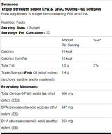 Triple Strength Super EPA and DHA 900 mg 60 Softgels