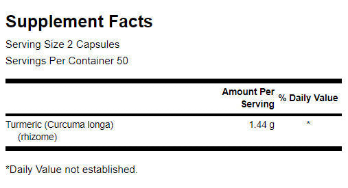 Κουρκούμη 720 mg - 100 κάψουλες