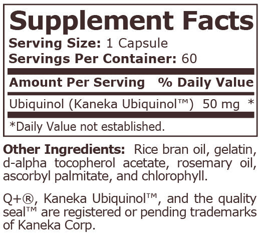 <tc>Pure Nutrition</tc> - UBIQUINOL CoQ10 50 mg - 60 Κάψουλες