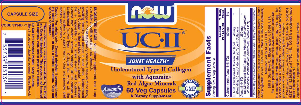 UC II/Type 2 Collagen 40 mg - 120 κάψουλες