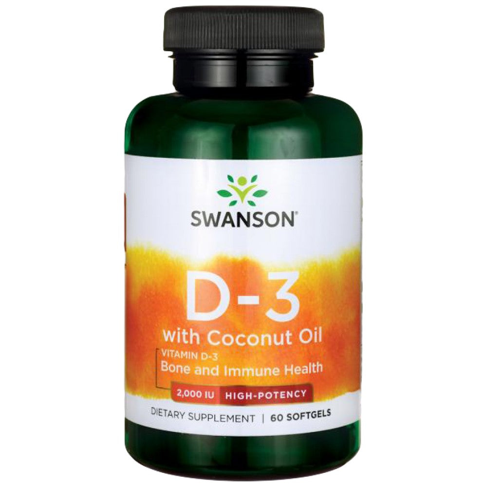 Ultra Vitamin D-3 με κάψουλες καρύδας 2000 UI 60 Gel
