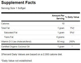 Ultra Vitamin D-3 με κάψουλες καρύδας 2000 UI 60 Gel