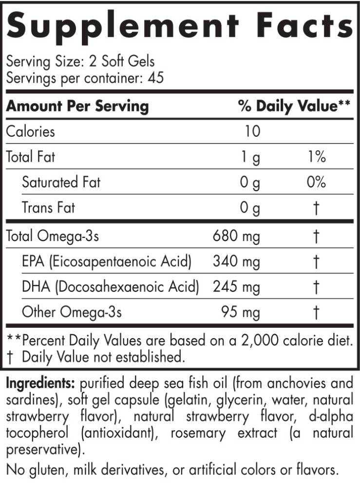 Ultimate Omega Junior 680 mg - 90 κάψουλες gel
