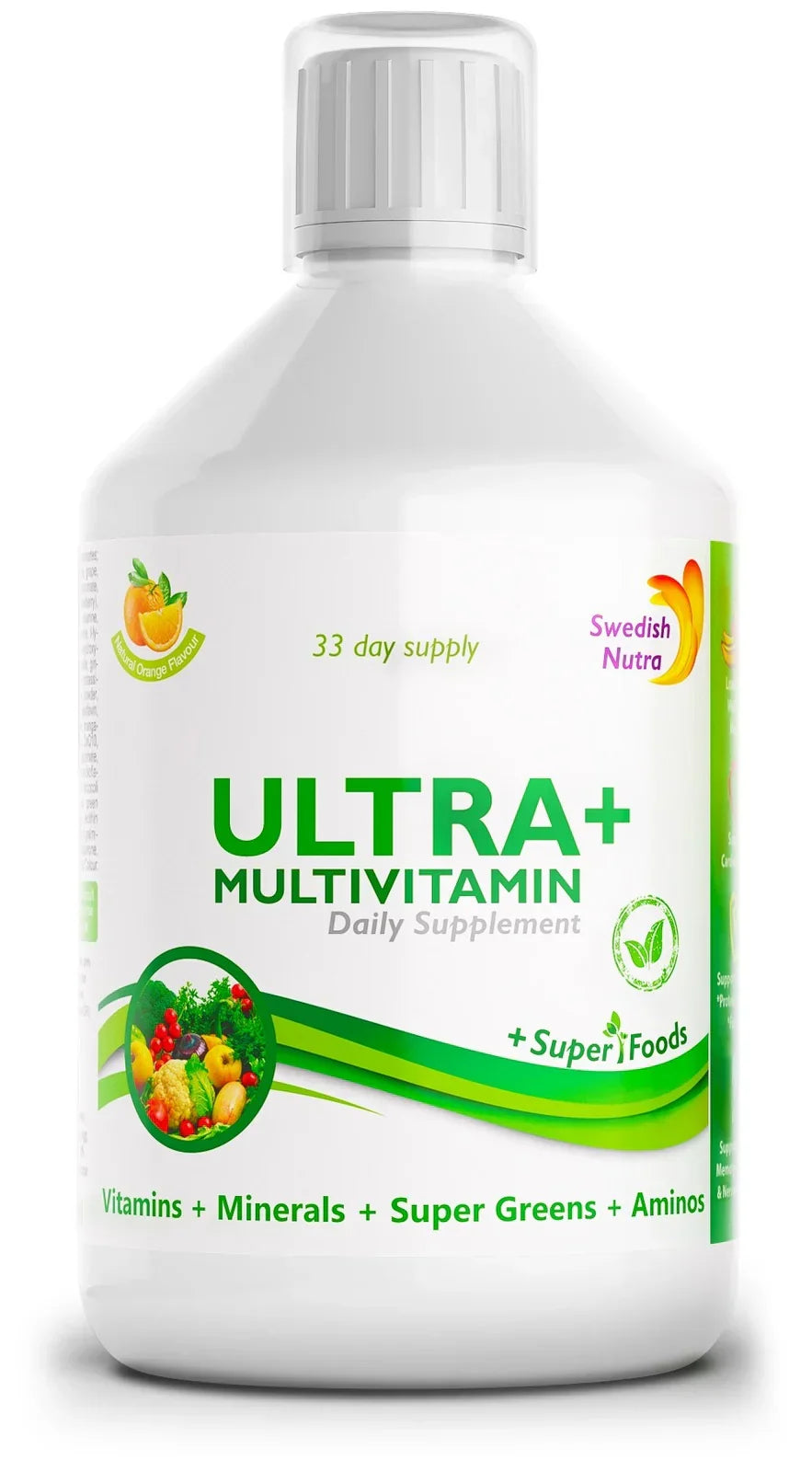 Ultra + - Vitamins + Minerals + Πράσινο μείγμα + κολλαγόνο /500 ml /