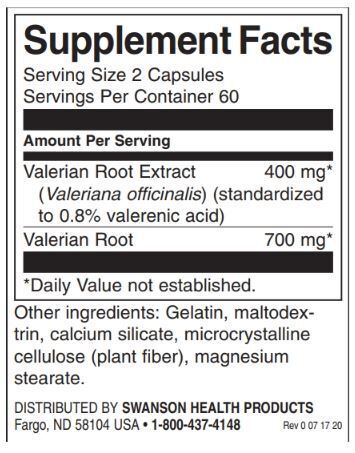 Εκχύλισμα ρίζας Valerian 400 mg - 120 κάψουλες