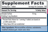 Θειικό βαναδυλί 10mg/100 καρτέλες.