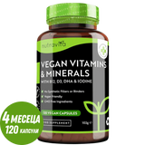 Πολυβιταμίνη Vegan Βασική /120 κάψουλες, 120 ημέρες/ <tc>Nutravita</tc>