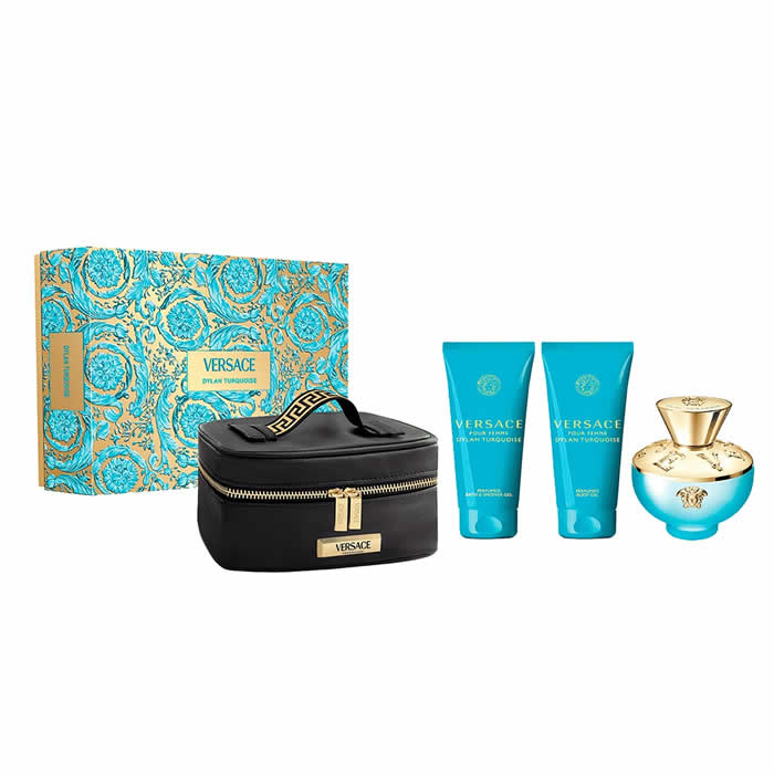 <tc>VERSACE</tc> Dylan Torquoise Eau De Toilette Spray 100ml Σετ 4 Τεμάχια
